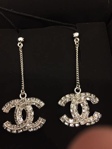 chanel drop earrings fake|small chanel inspired earrings.